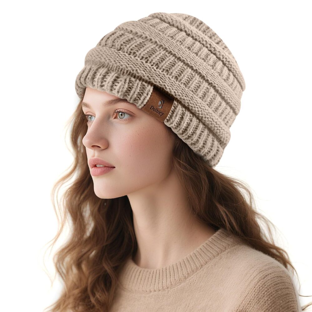 7959 Beanies Hat & ,Warm Soft Knitted Beanie Unisex Cuffed Hat for Winter